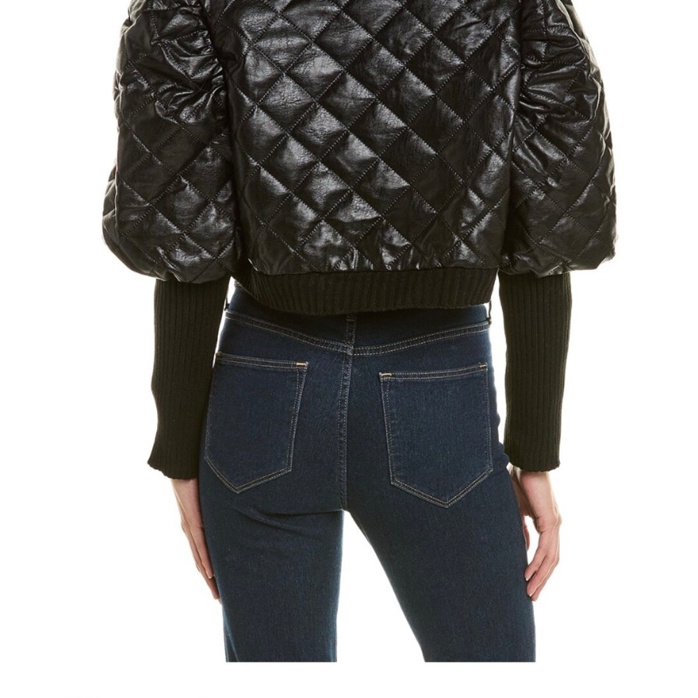 Black Quilted Women's Jacket - Picture 3 of 4